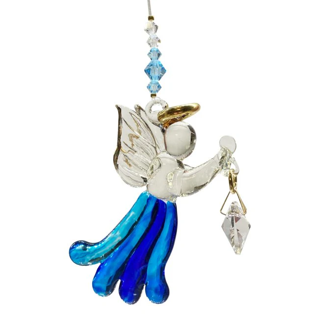 Wild Things Fantasy Glass Angel - Aquamarine