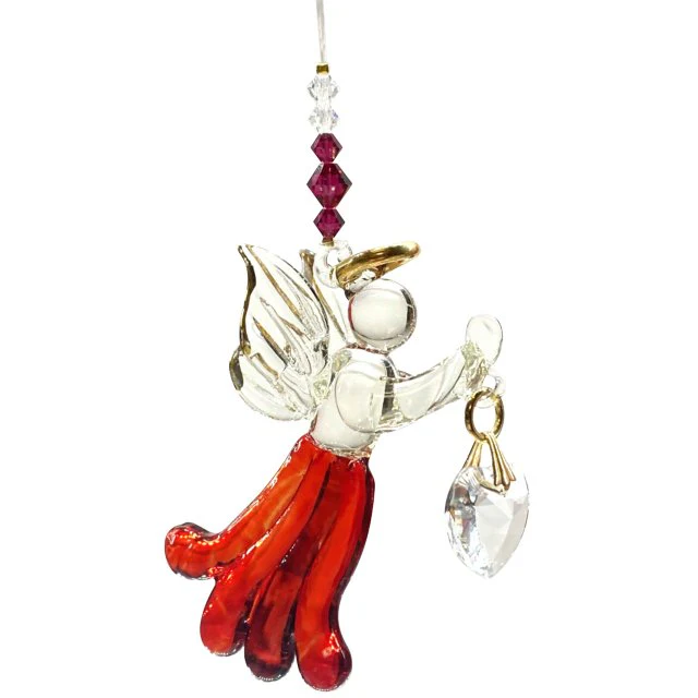 Wild Things Fantasy Glass Angel - Garnet