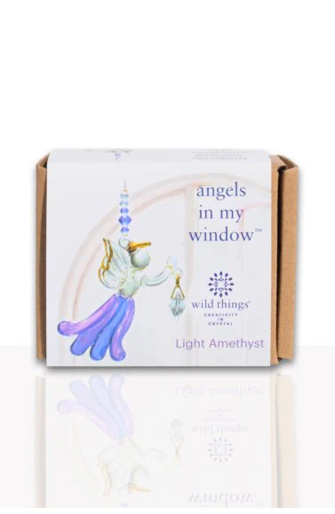 Wild Things Fantasy Glass Angel - Light Amethyst - Image 2