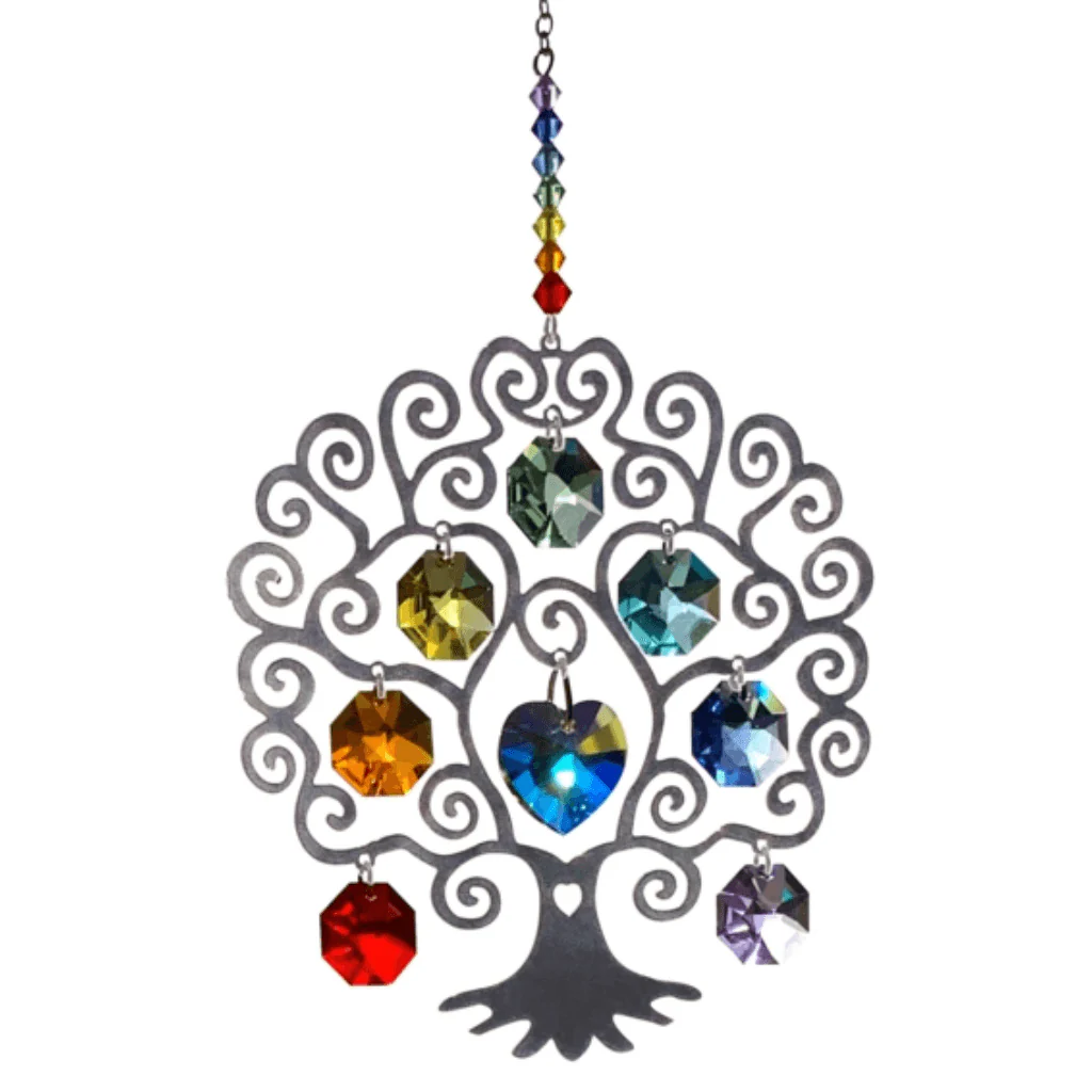 Tree of Life Chakra Large Crystal Suncatcher – Pure Radiance Collection