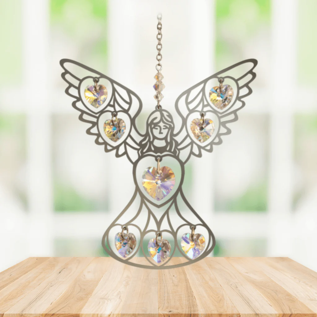 Angel āAurora Borealisā Large Crystal Suncatcher ā Pure Radiance Collection - Image 2