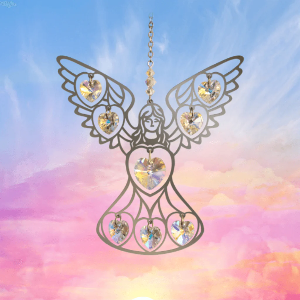 Angel āAurora Borealisā Large Crystal Suncatcher ā Pure Radiance Collection - Image 3