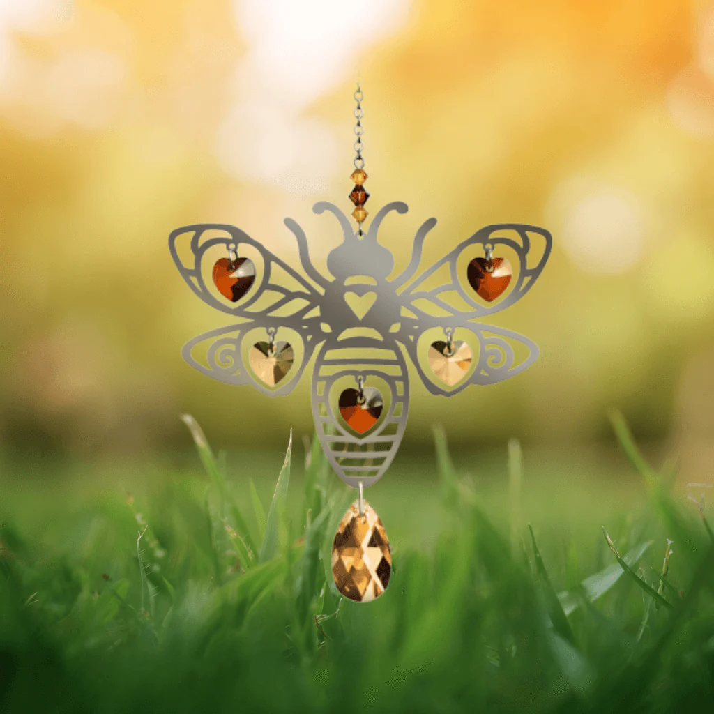 Bee âAutumn Goldâ Large Crystal Suncatcher â Pure Radiance Collection - Image 3