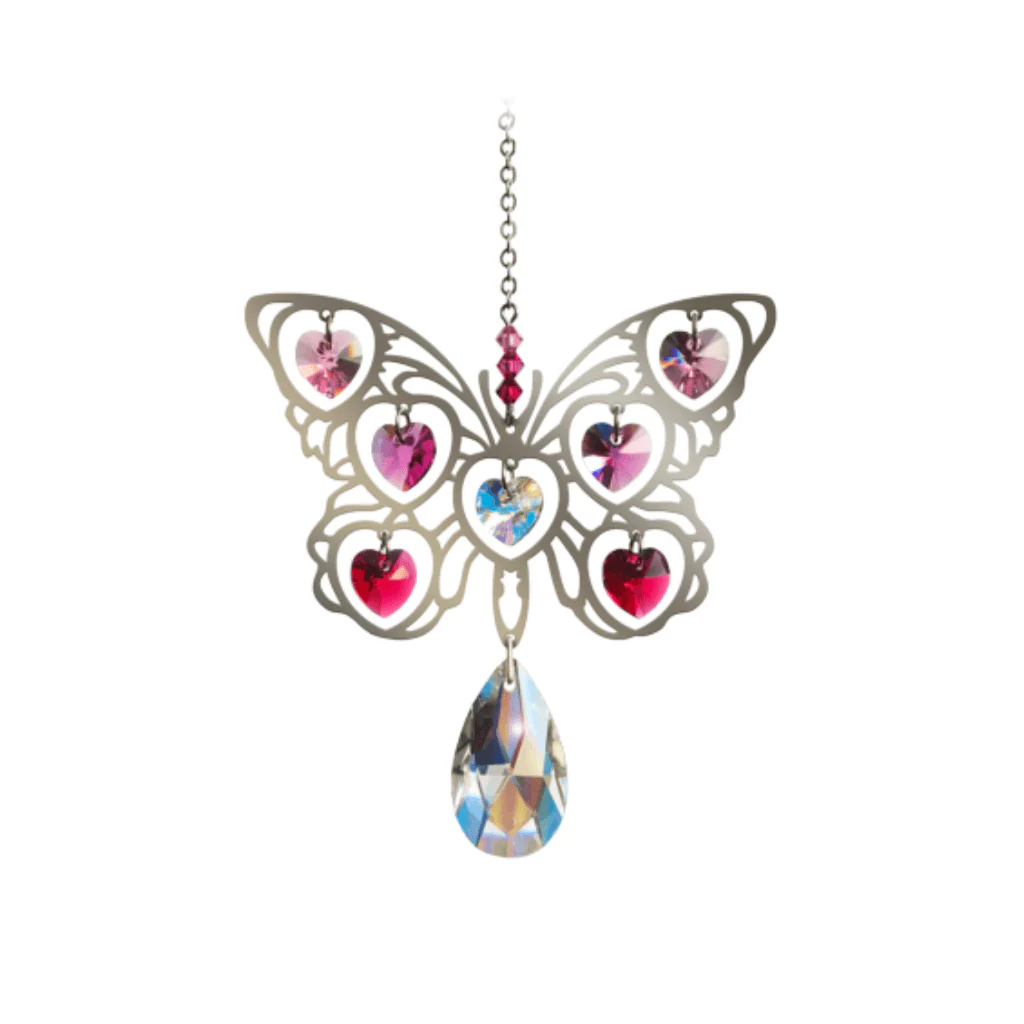 Butterfly ‘Fuchsia’ Large Crystal Suncatcher – Pure Radiance Collection