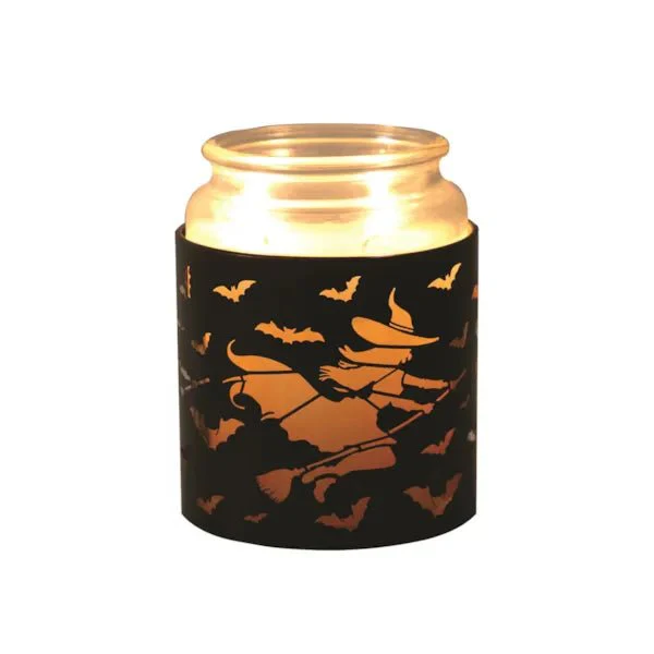 Witch Halloween Wax Melt Burner β Flying Bats & Broomstick Design - Image 3