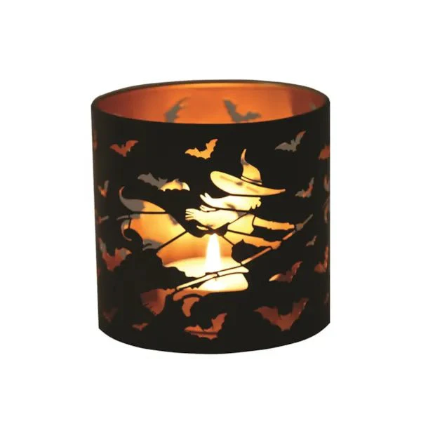 Witch Halloween Wax Melt Burner β Flying Bats & Broomstick Design - Image 4