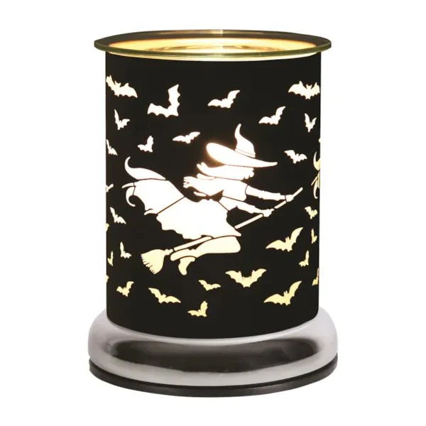 Witch Touch-Control Wax Melt Burner β Halloween Bats & Broomstick