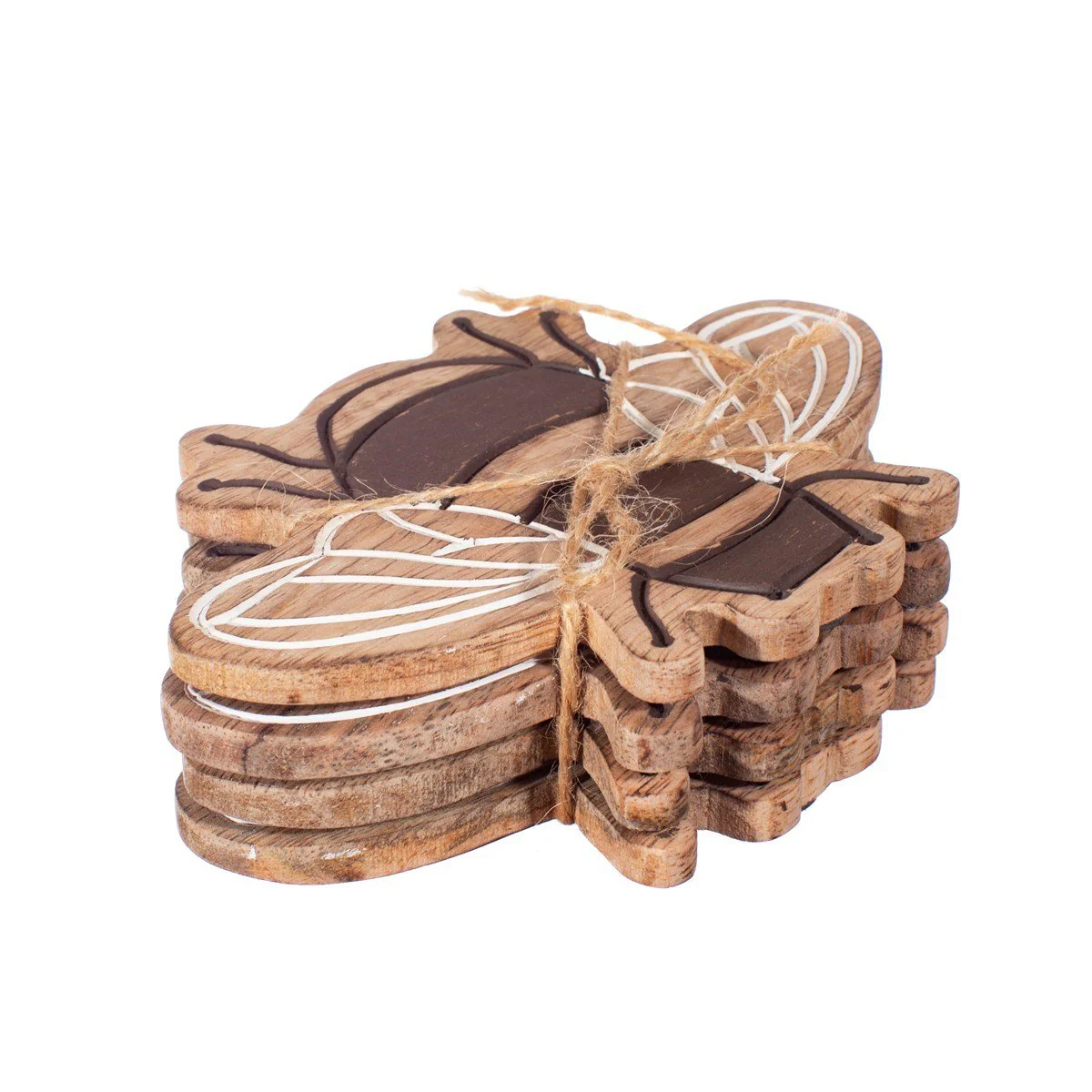 Sass and Belle Wooden Bee Coasters - Set of 4 - Image 2