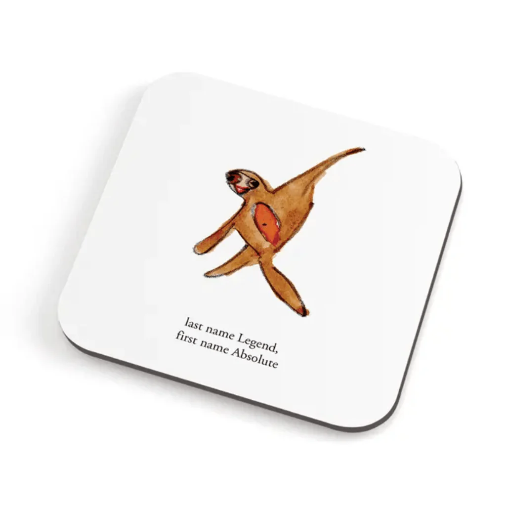 Zeppelinmoon Absolute Legend Funny Sloth Coaster