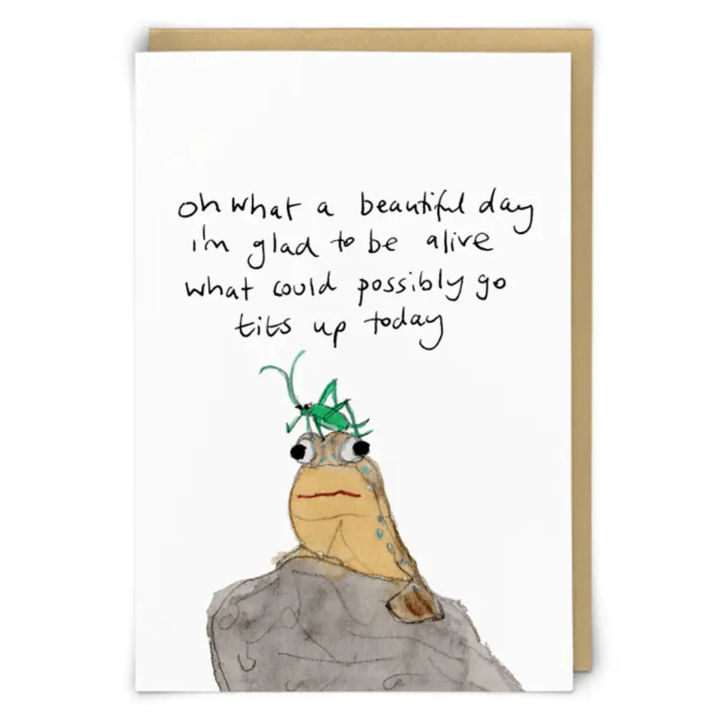 Zeppelinmoon Mudskipper Funny Rude Greetings Card