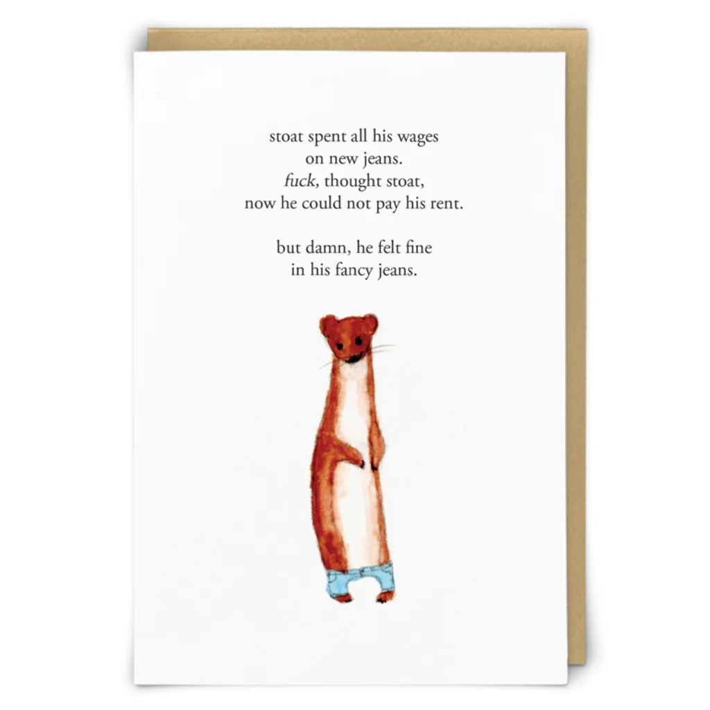 Zeppelinmoon Stoat In Jeans Greeting Card
